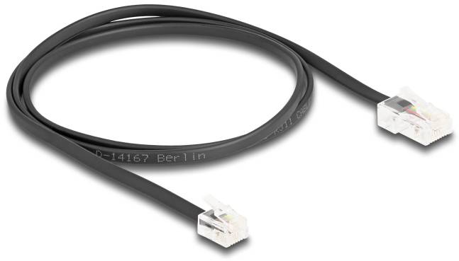 Delock Telefon (analog) Anschlusskabel 1m Schwarz