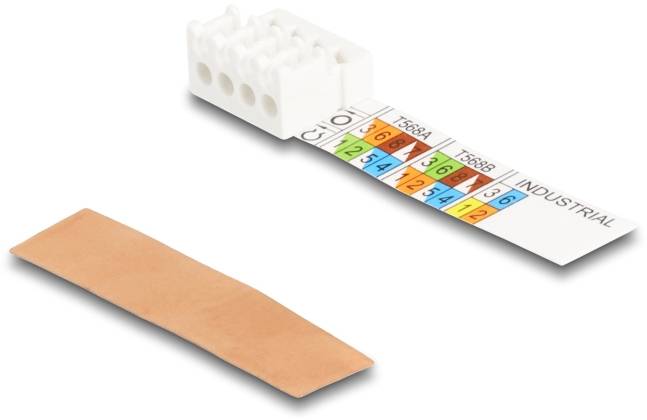 Delock 87988 RJ45 Stecker feldkonfektionierbar Cat.6A mit Kabelverschraubung und Staubschutz werkzeugfrei 87988 Silber 1St.