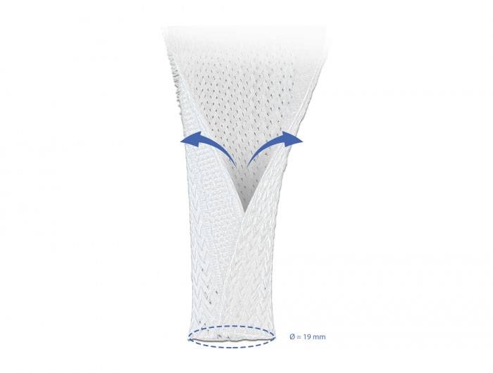 Delock 20817 20817 Geflechtschlauch Weiß Polyester 5m 12mm (max) 1St.