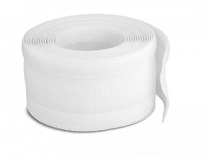 Delock 20818 20818 Geflechtschlauch Weiß Polyester 5m 20mm (max) 1St.