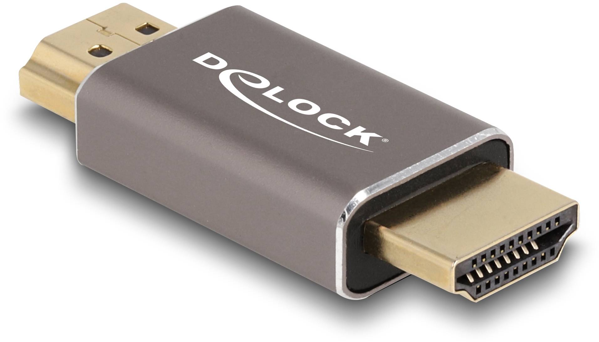Delock 60086 HDMI Adapter [1x HDMI-Stecker - 1x HDMI-Stecker] Grau