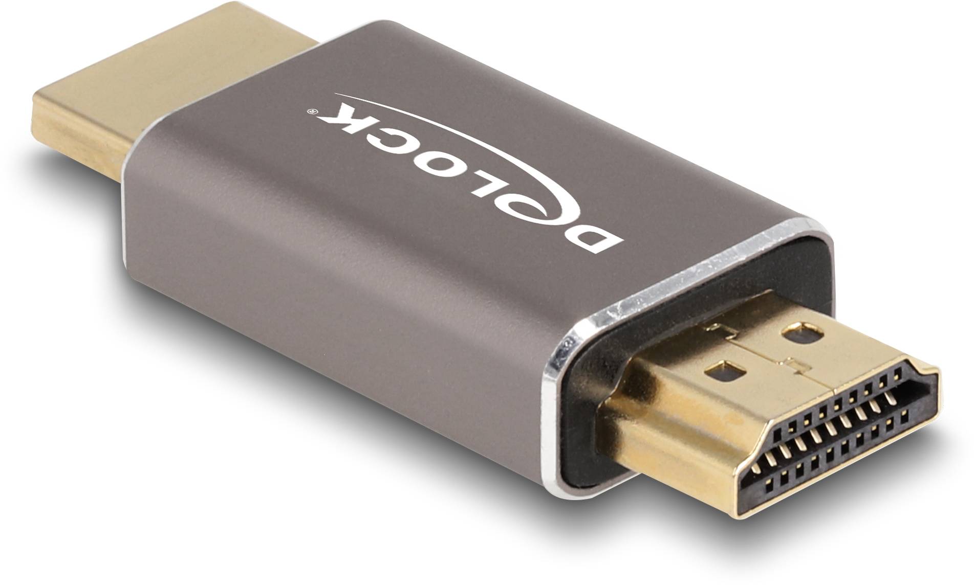 Delock 60086 HDMI Adapter [1x HDMI-Stecker - 1x HDMI-Stecker] Grau