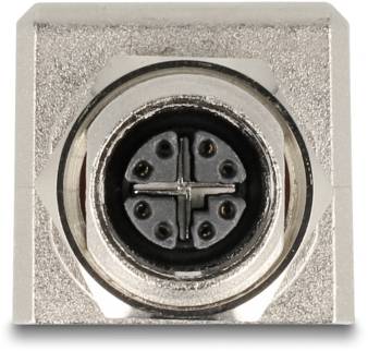 Delock M12 / RJ45 Netzwerk Adapter [1x M12-Buchse - 1x RJ45-Buchse] Schwarz