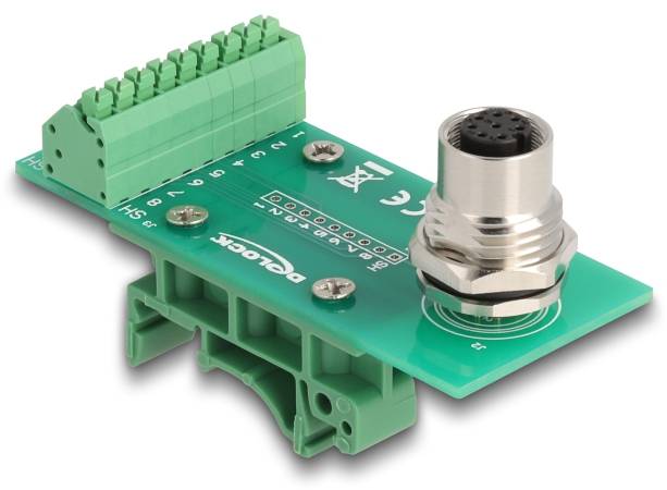 Delock Seriell Adapter [1x M12-Buchse - 1x Buchse] Grün