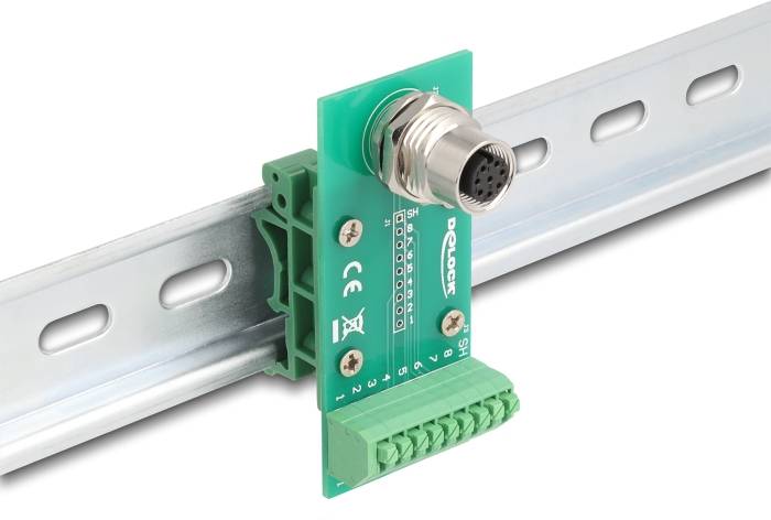 Delock Seriell Adapter [1x M12-Buchse - 1x Buchse] Grün