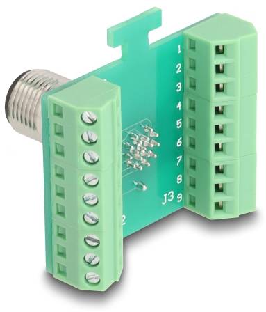 Delock Seriell Adapter [1x M12-Stecker - 1x Buchse] Grün