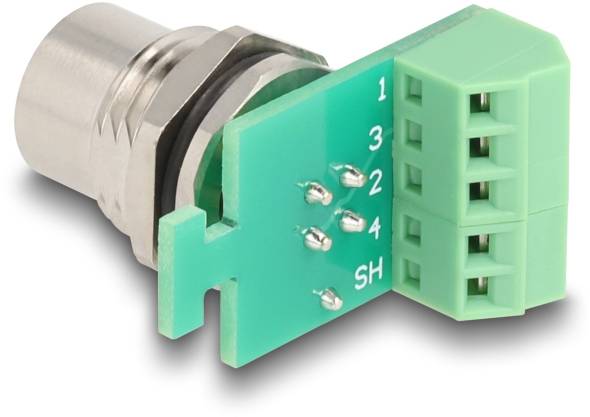 Delock Seriell Adapter [1x M12-Buchse - 1x Buchse] Grün