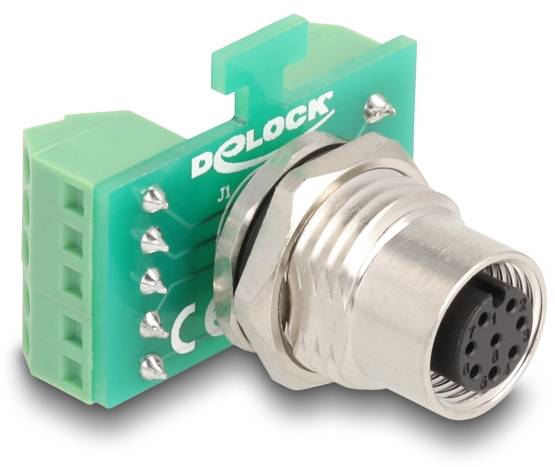 Delock Seriell Adapter [1x M12-Buchse - 1x Buchse] Grün