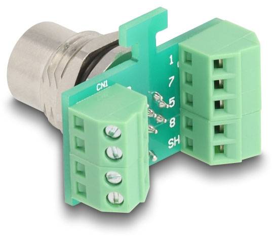 Delock Seriell Adapter [1x M12-Buchse - 1x Buchse] Grün