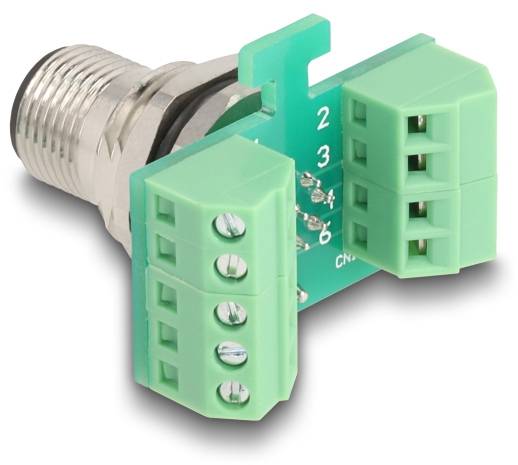 Delock Seriell Adapter [1x M12-Stecker - 1x Buchse] Grün