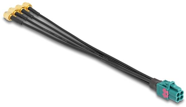 Delock WLAN-Antennen Anschlusskabel [1x Fakra-Buchse - 4x SMA-Stecker] 0.2m Schwarz