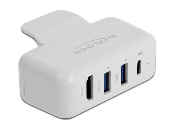Delock 64080 USB Ladegerät USB-C® Buchse (Power Delivery), USB-A Buchse USB PD Weiß Steckdose USB Power Delivery (USB-PD)