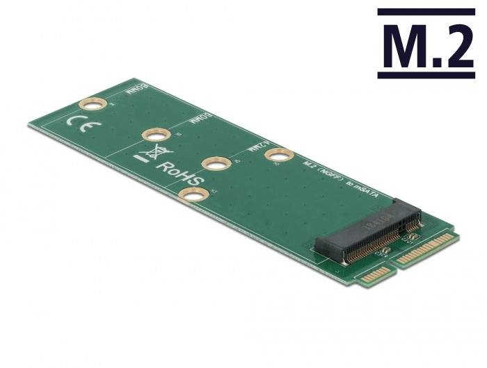 Delock Seriell Adapter [1x M.2 Key B-Buchse - 1x mSATA-Stecker]