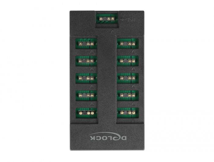 Delock 64128 Anschluss-Adapter Schwarz