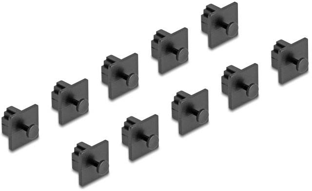 Delock 64246 Staubschutz für RJ10 Buchse mit Griff 10 Stück schwarz 64246 Schwarz