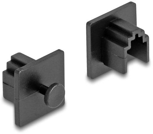 Delock 64246 Staubschutz für RJ10 Buchse mit Griff 10 Stück schwarz 64246 Schwarz