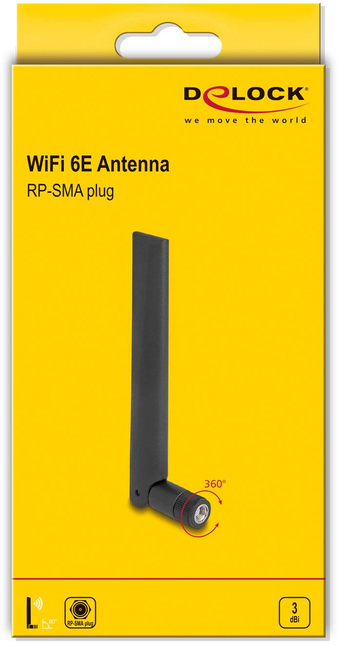 Delock 89078 89078 WLAN Antenne 3 dBi 2.4GHz, 6GHz