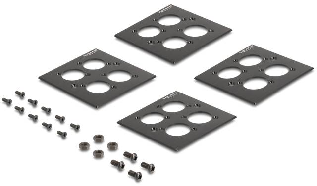 Delock 88195 Patch-Panel 2 HE Schwarz