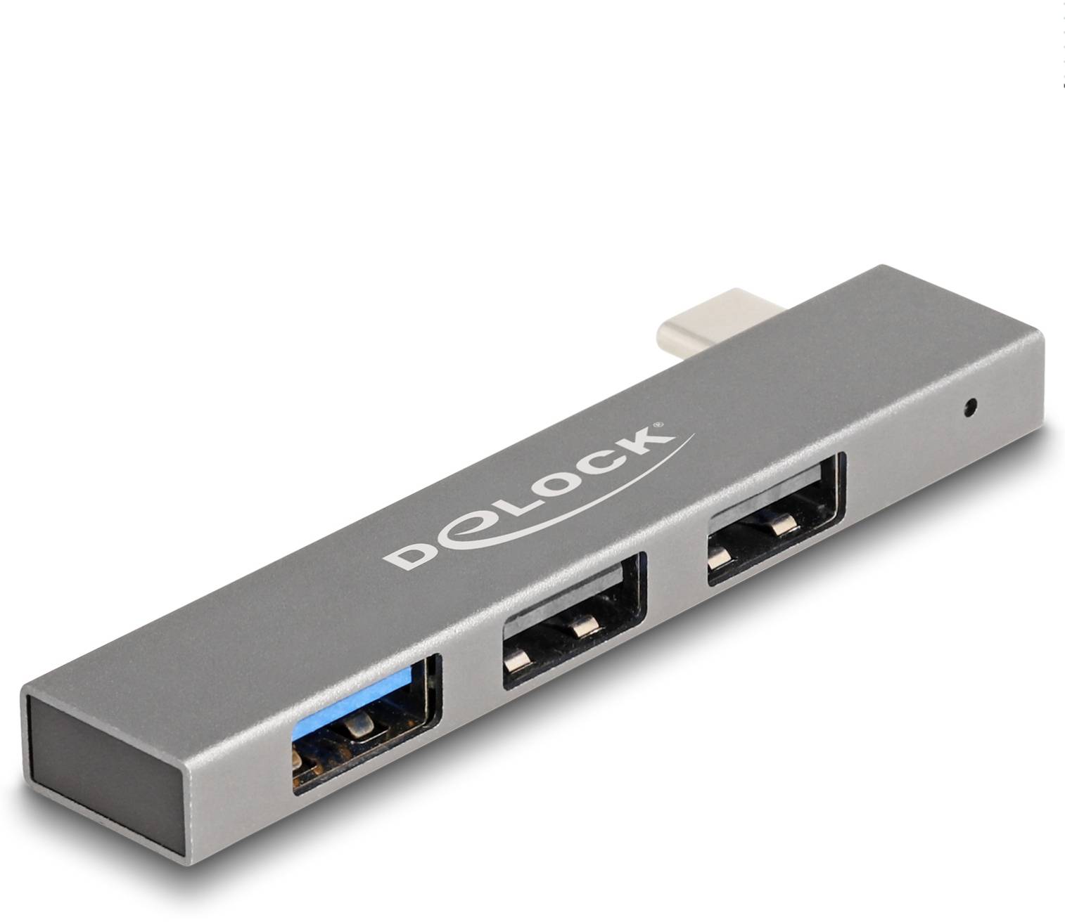 Delock 64274 USB-Hub 3 Port USB-A USB 3.2 Gen2 10 GBit/s mit USB-C® Stecker Grau 64274