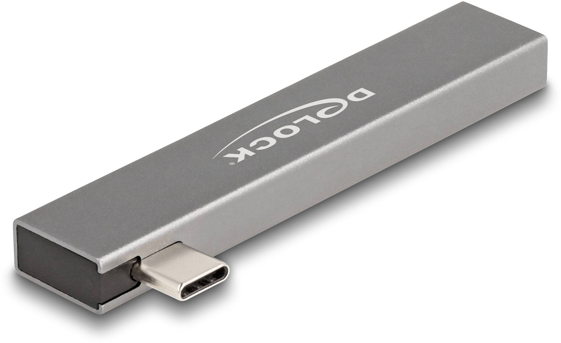 Delock 64274 USB-Hub 3 Port USB-A USB 3.2 Gen2 10 GBit/s mit USB-C® Stecker Grau 64274