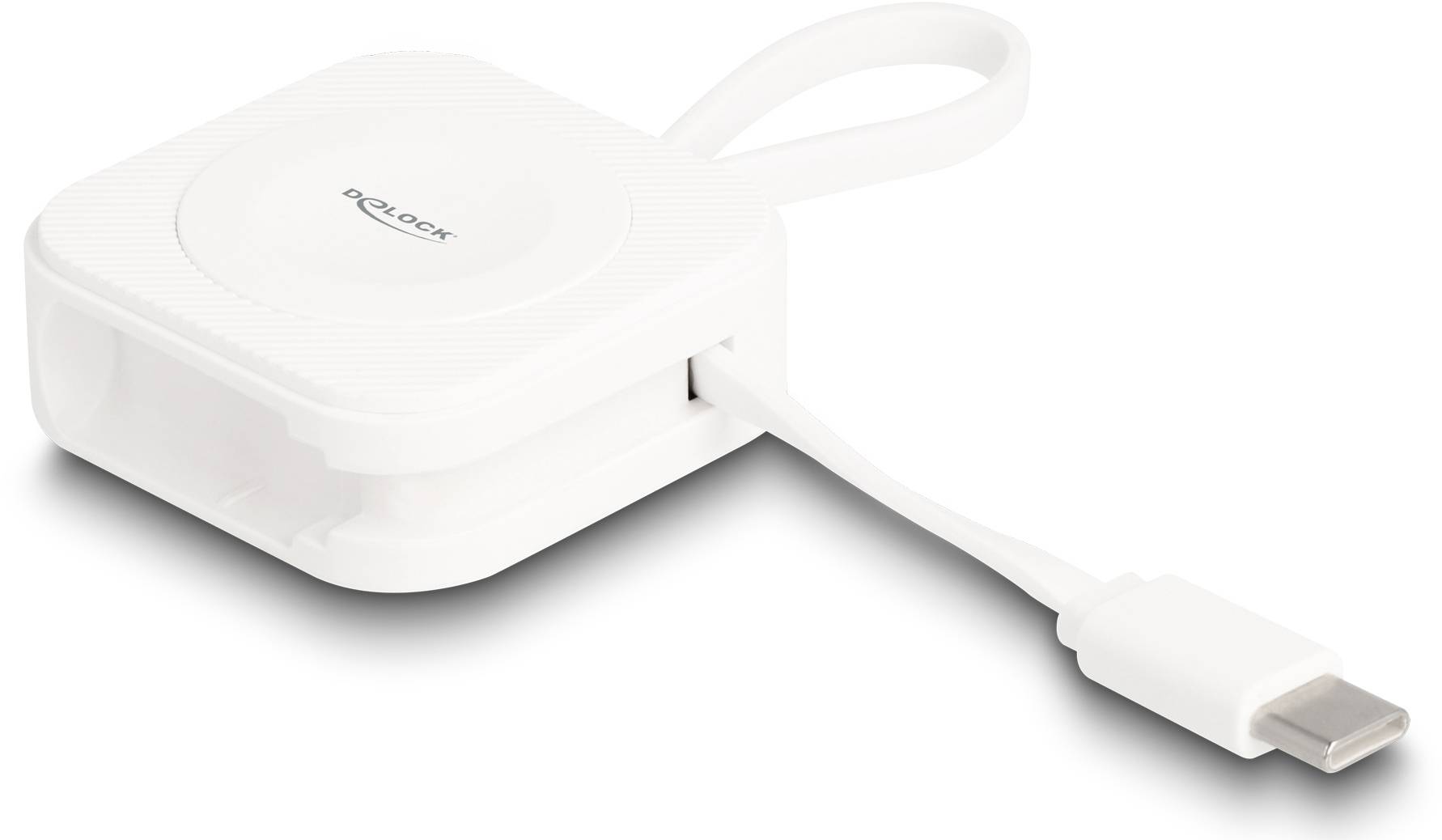 Delock 83023 USB Ladegerät 2.5W USB-C® Weiß Steckdose Wireless Charger