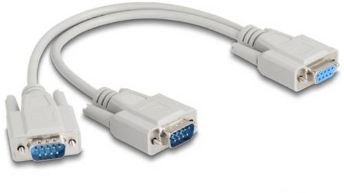 DELOCK Adapter Y Kabel D Sub BU/2x ST mit Schrauben 30cm