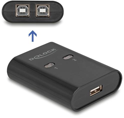 Delock 11503 USB 2.0-Umschalter Schwarz