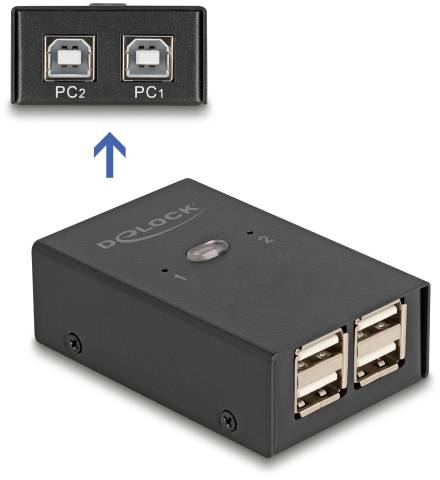 Delock 11505 USB 2.0-Umschalter Schwarz