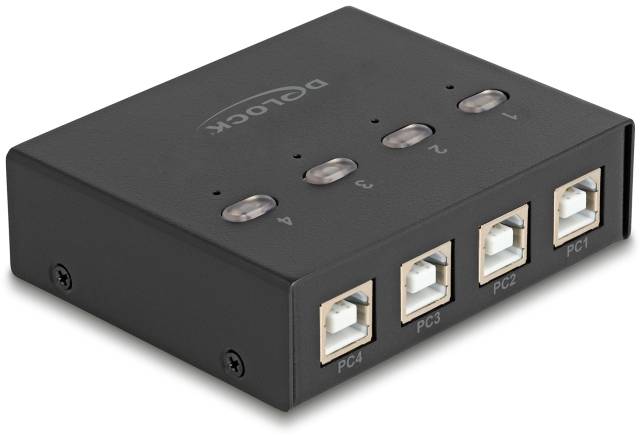 Delock 11507 USB 2.0-Umschalter Schwarz