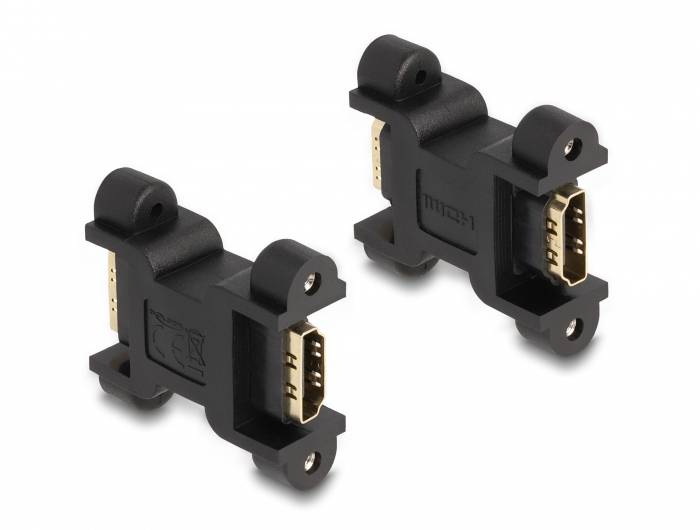 Delock 66068 HDMI Adapter [1x HDMI-Buchse - 1x HDMI-Buchse] Schwarz
