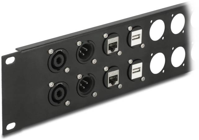Delock 88055 Patch-Panel 2 HE Schwarz