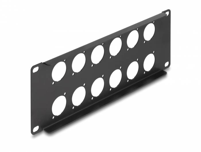 Delock 88054 Patch-Panel 2 HE Schwarz