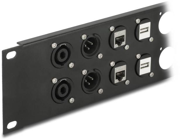 Delock 88054 Patch-Panel 2 HE Schwarz