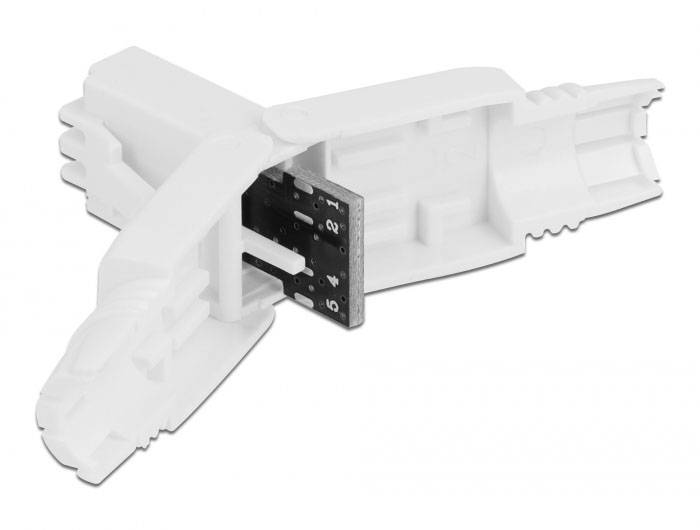 Delock 86977 RJ45 Stecker Cat.6 UTP werkzeugfrei 86977 Weiß 1St.