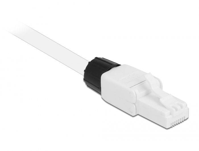 Delock 86977 RJ45 Stecker Cat.6 UTP werkzeugfrei 86977 Weiß 1St.