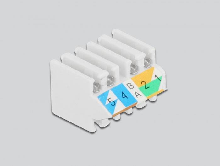 Delock 86977 RJ45 Stecker Cat.6 UTP werkzeugfrei 86977 Weiß 1St.
