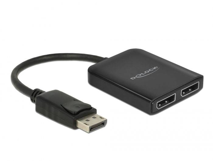 Delock 87768 DisplayPort-Splitter Schwarz