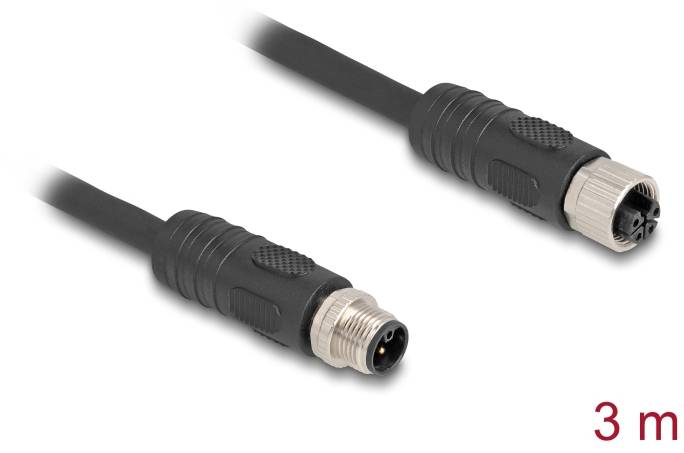 Delock 80521 Sensor-/Aktor-Kabel M12 3m 1 St. Bag