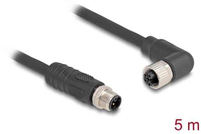 Delock 80527 Sensor-/Aktor-Kabel M12 5m 1 St. Bag