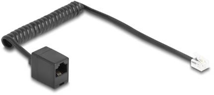 Delock Telefon (analog) Anschlusskabel 1m Schwarz
