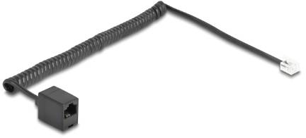 Delock Telefon (analog) Anschlusskabel 2m Schwarz
