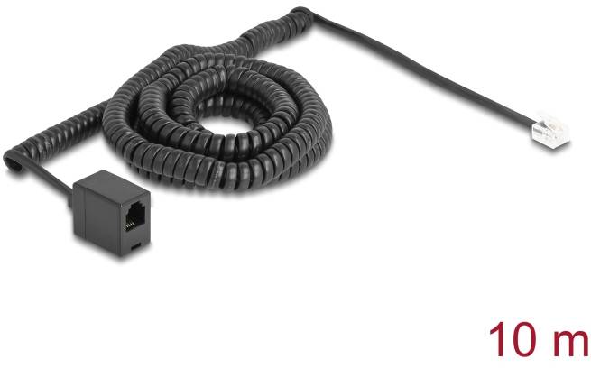Delock Telefon (analog) Anschlusskabel 10m Schwarz