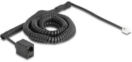 Delock Telefon (analog) Anschlusskabel 10m Schwarz