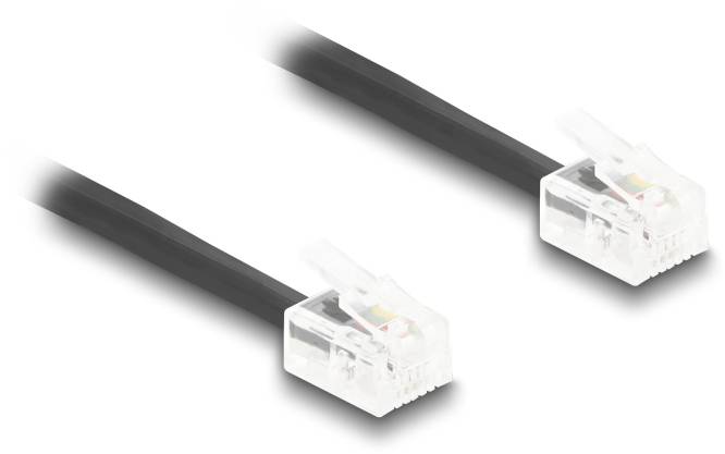 Delock Telefon (analog) Anschlusskabel 2m Schwarz