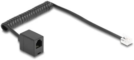 Delock Telefon (analog) Anschlusskabel 1m Schwarz