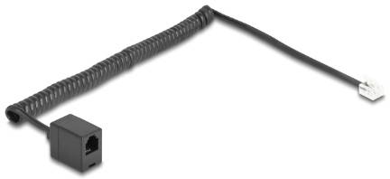 Delock Telefon (analog) Anschlusskabel 2m Schwarz