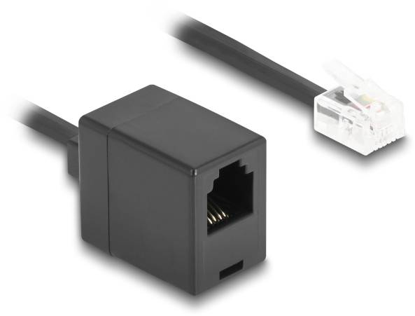 Delock Telefon (analog) Anschlusskabel 3m Schwarz