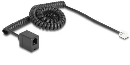 Delock Telefon (analog) Anschlusskabel 3m Schwarz