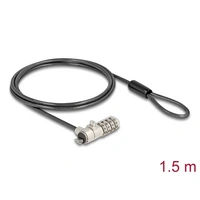 Delock Laptop Schloss Zahlenschloss ohne Schlüssel 1.5m 20967 Delock Laptop Schloss Zahlenschloss ohne Schlüssel 1.5m 20967