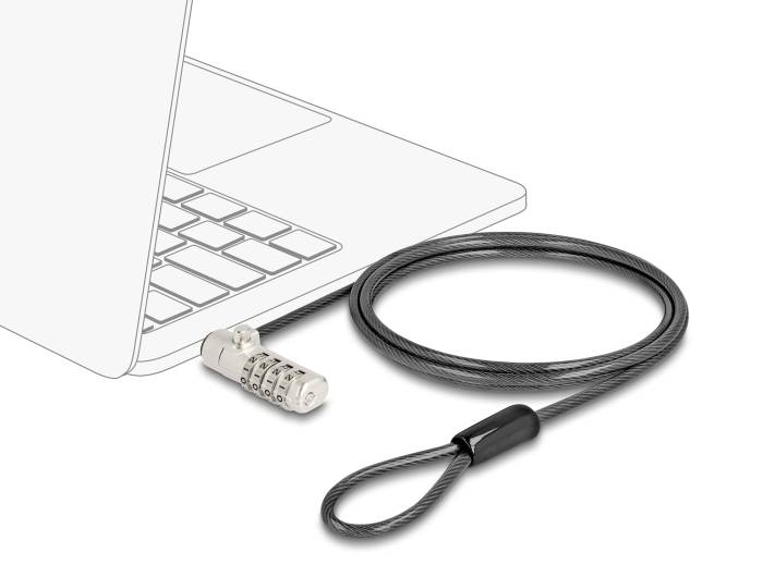 Delock Laptop Schloss Zahlenschloss ohne Schlüssel 1.5m 20967